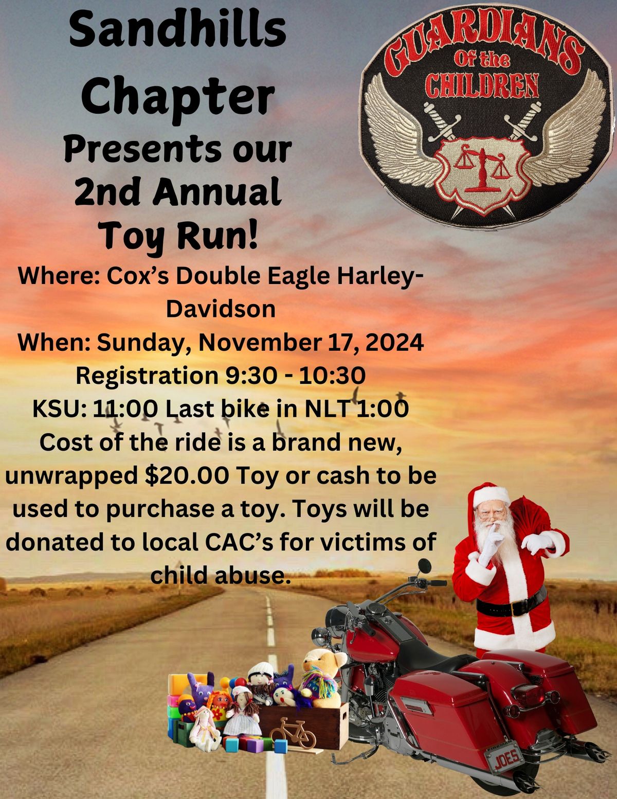 Sandhills Chapter 2nd Annual Toy Run