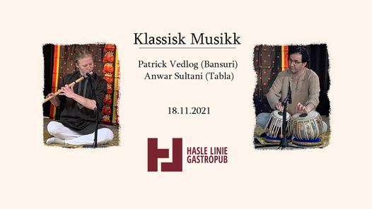 Klassisk musikk med Patrick Vedlog og Anwar Sultani - Hasle Linie Gastropub