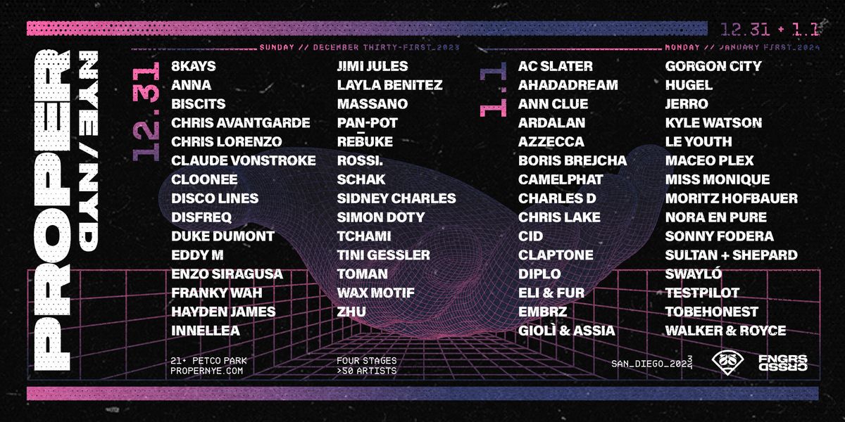 Parking FNGRS CRSSD - Proper NYE (21+)