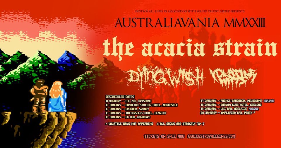 The Acacia Strain with Dying Wish | Sydney 18+ (Rescheduled)