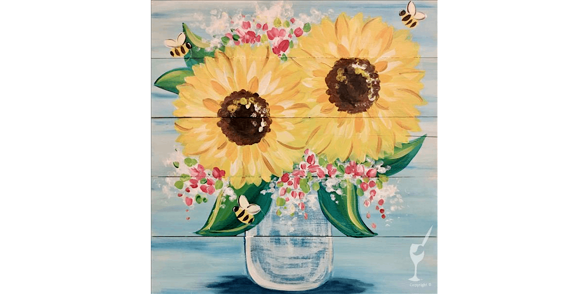 Rustic Sunflowers and Buzzing Bees - Paint and Sip in San Antonio | Classpop!\u2122