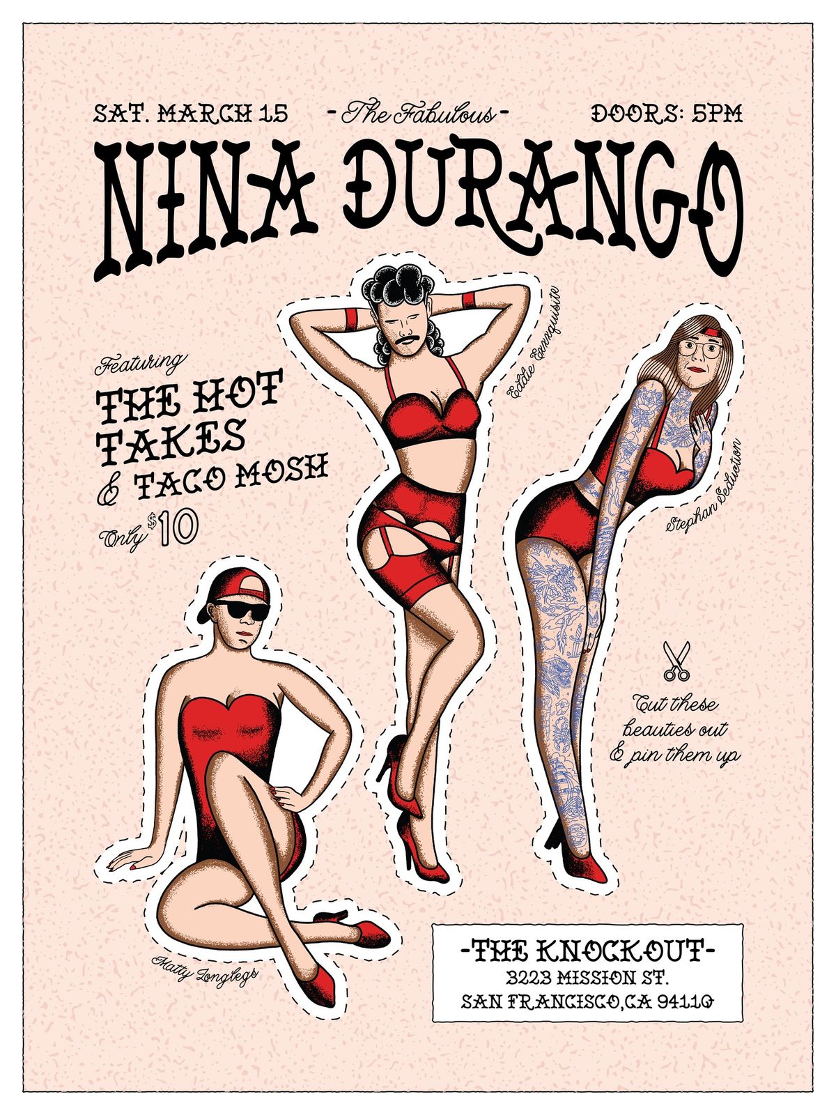 NINA DURANGO & THE HOT TAKES & TACO MOSH @ THE KNOCKOUT