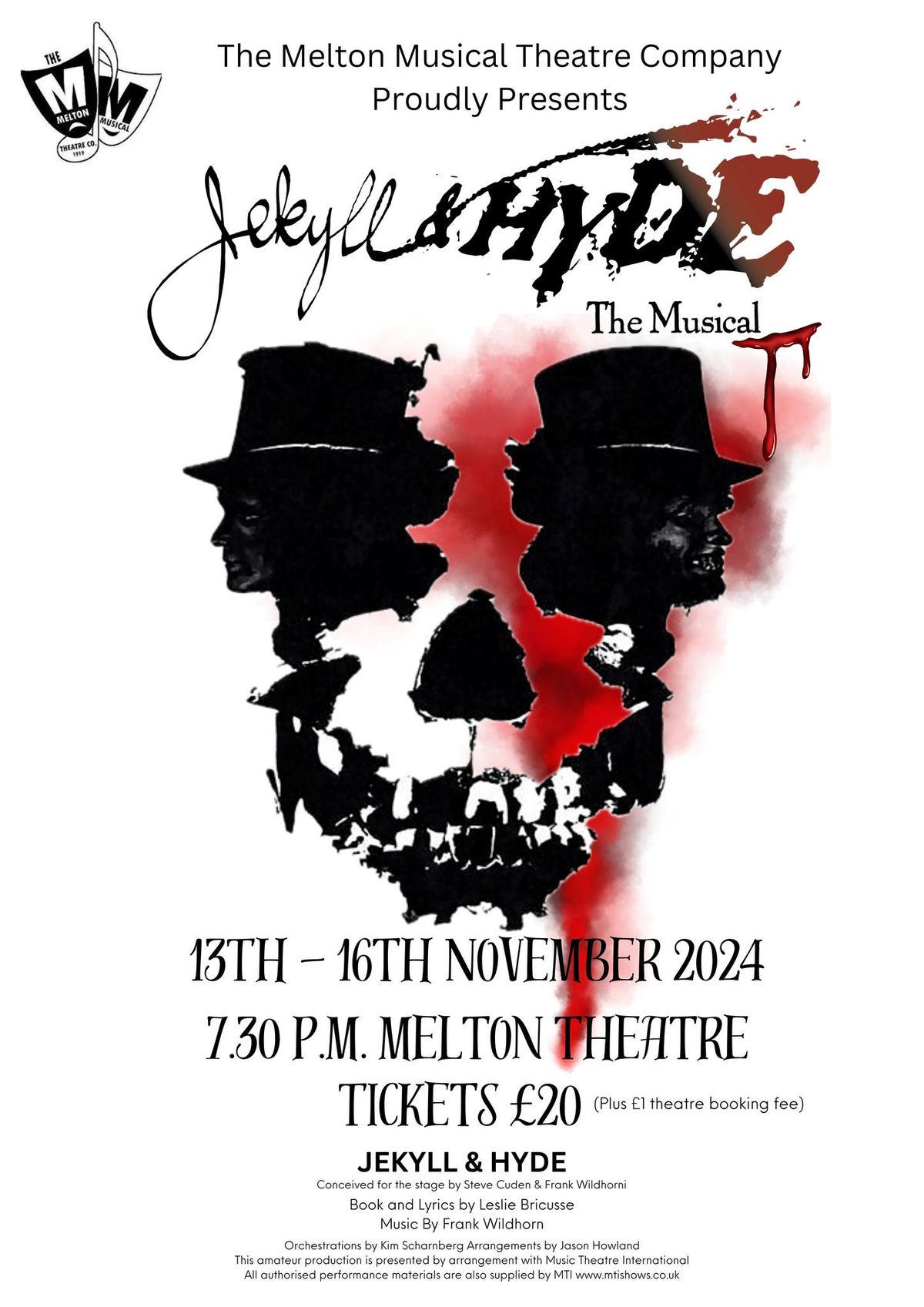 TMMTC presents: "JEKYLL  & HYDE" The Musical