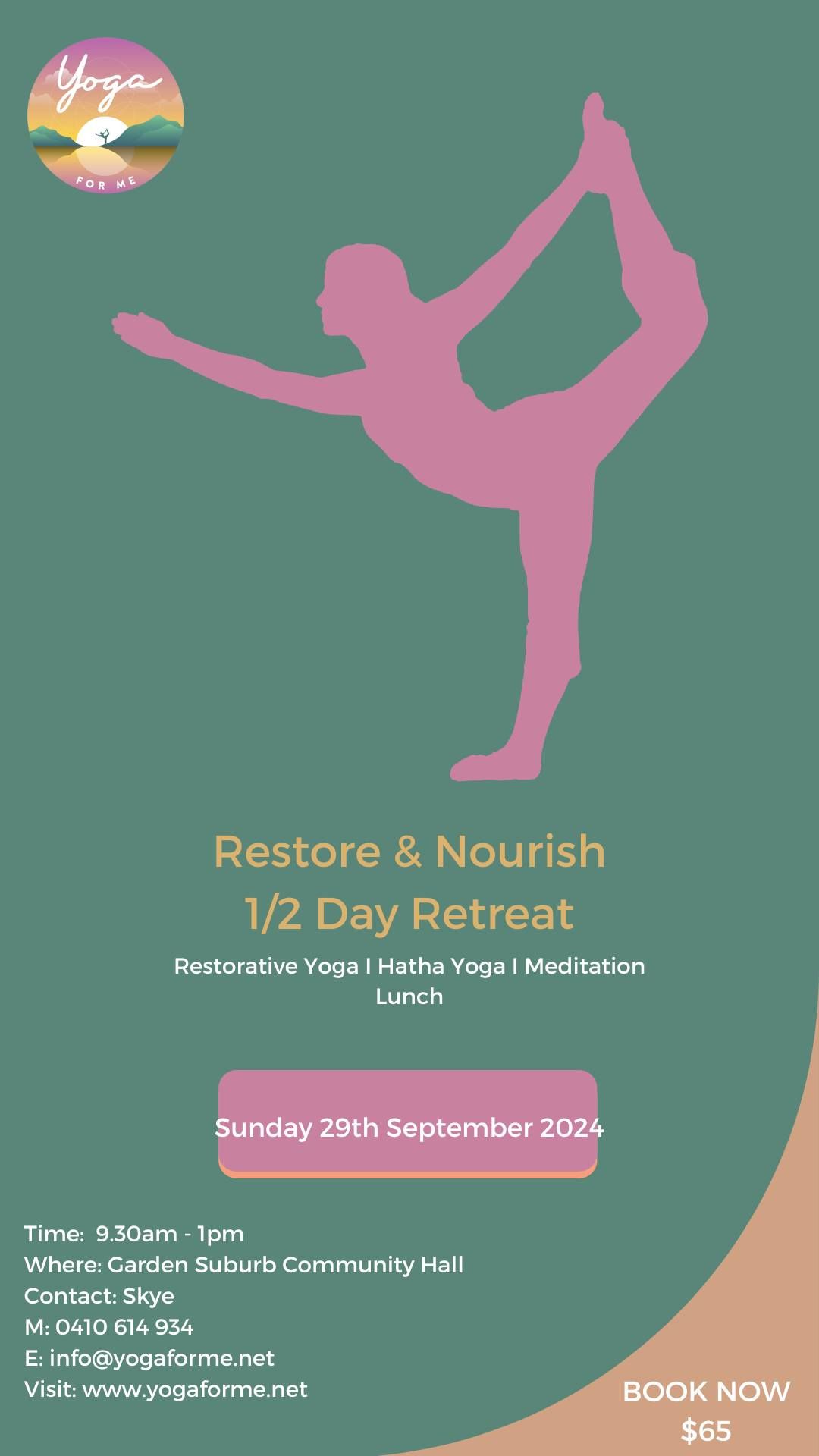 Restore and Nourish 1\/2 day local retreat