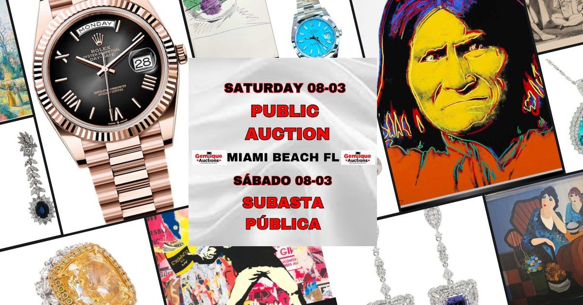 Miami Beach Fine Art, Exquisite Jewelry & Rolex Public Auction