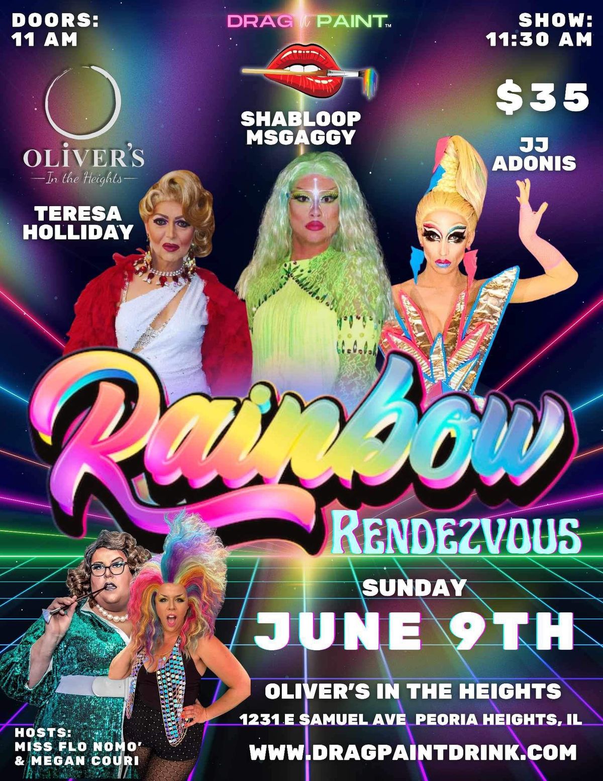 Drag N' Paint- Rainbow Rendezvous at Oliver's in the Heights