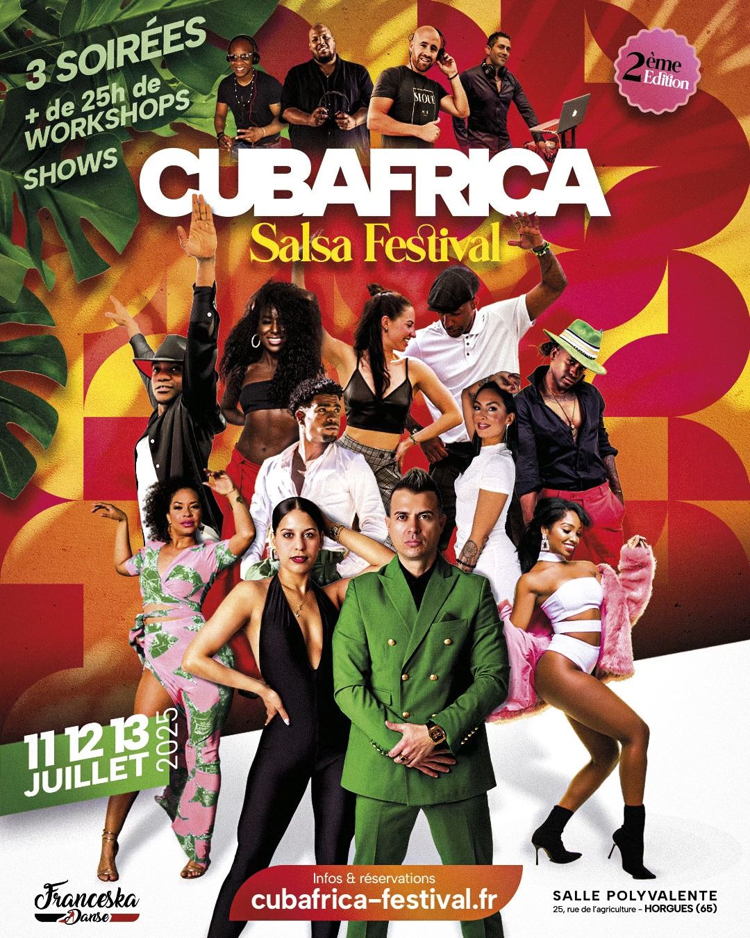 CUBAFRICA SALSA FESTIVAL  11, 12, 13 JUILLET 2025