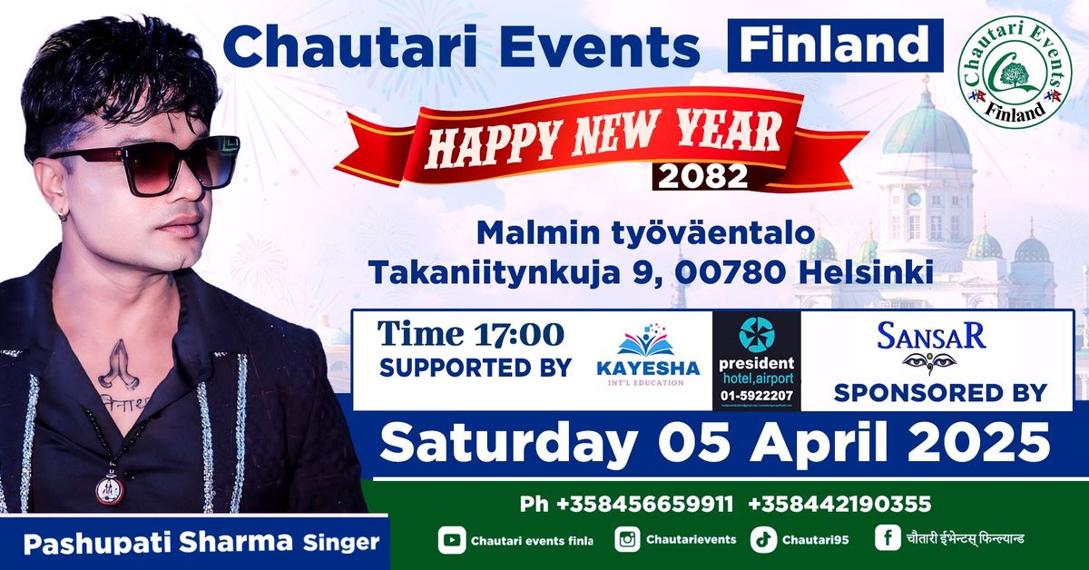 Nepali New year with popular singer Pasupati sharma Saturday 05 April Helsinki,Finland 