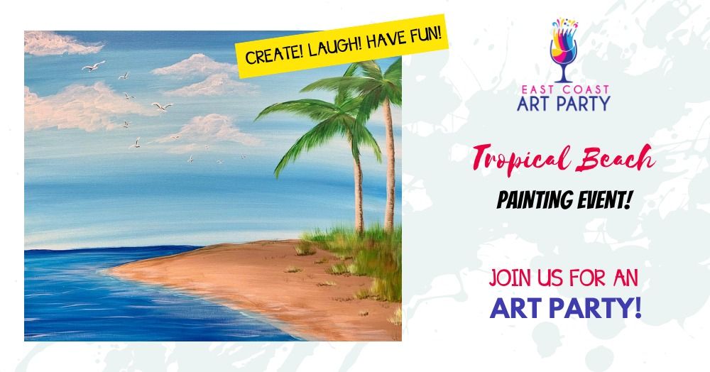 Art Party 0612 - Tropical Beach - Art Party Studio, Charlottetown