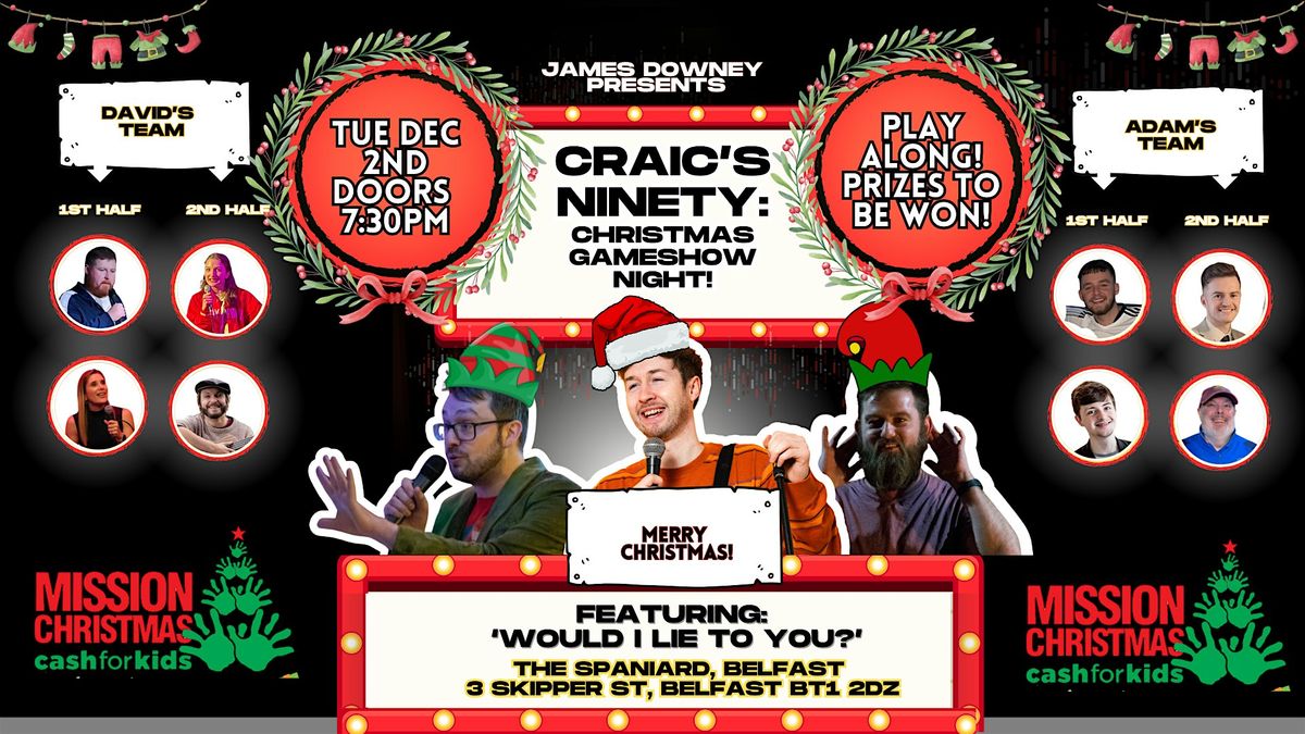 Spaniard Comedy Club: Charity Gameshow Night \u2014 Christmas for Kids