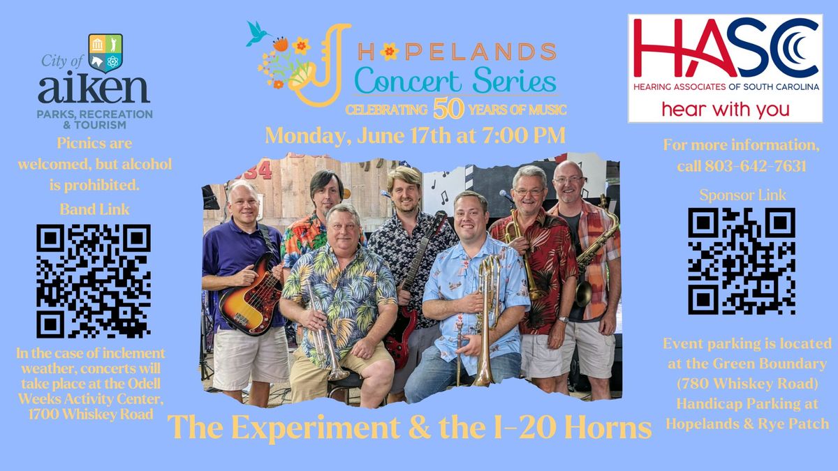 Hopelands Concert Series - The Experiment & the I-20 Horns