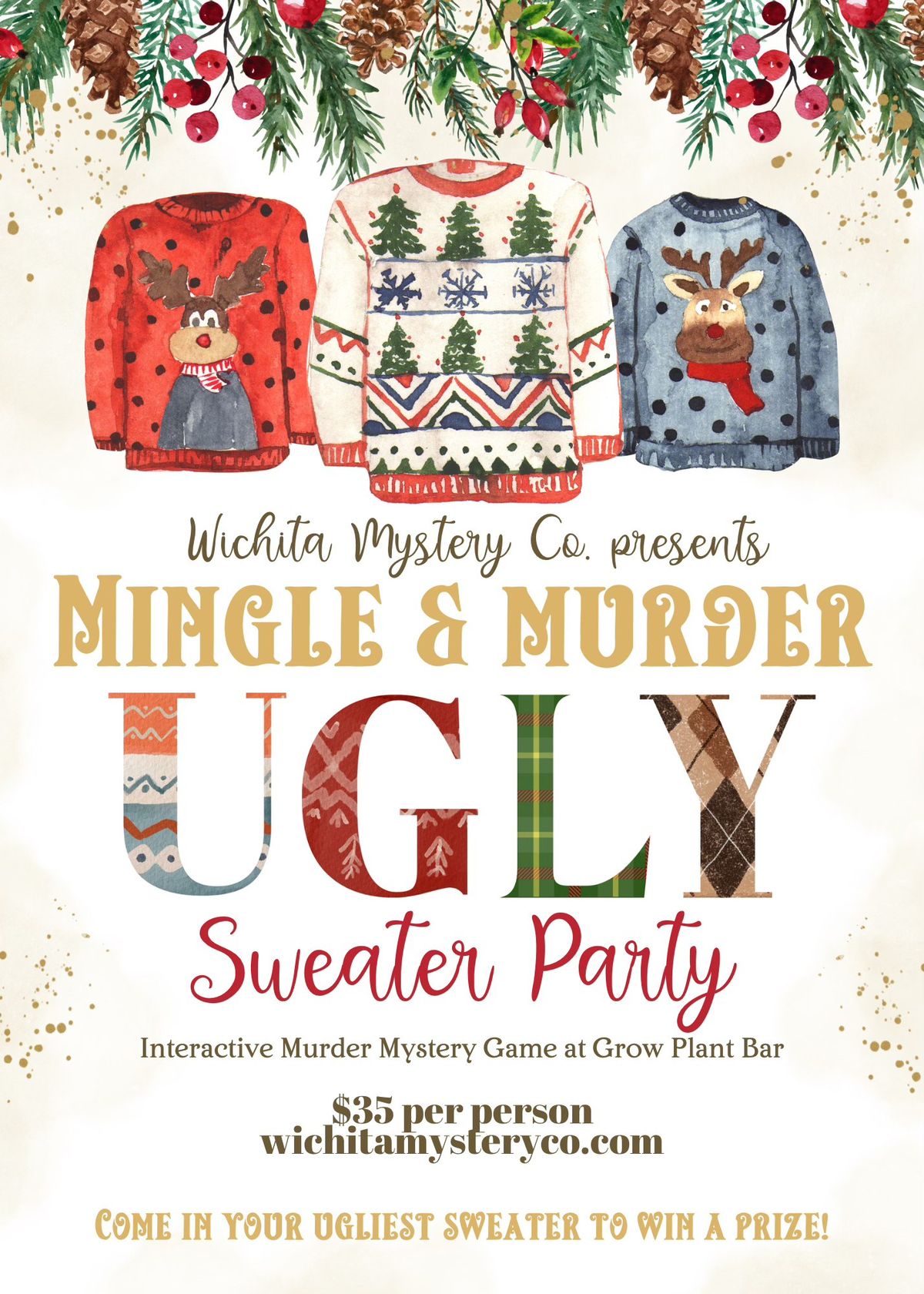 Mingle & Murder at the Ugly Christmas Sweater Party Ages 15+