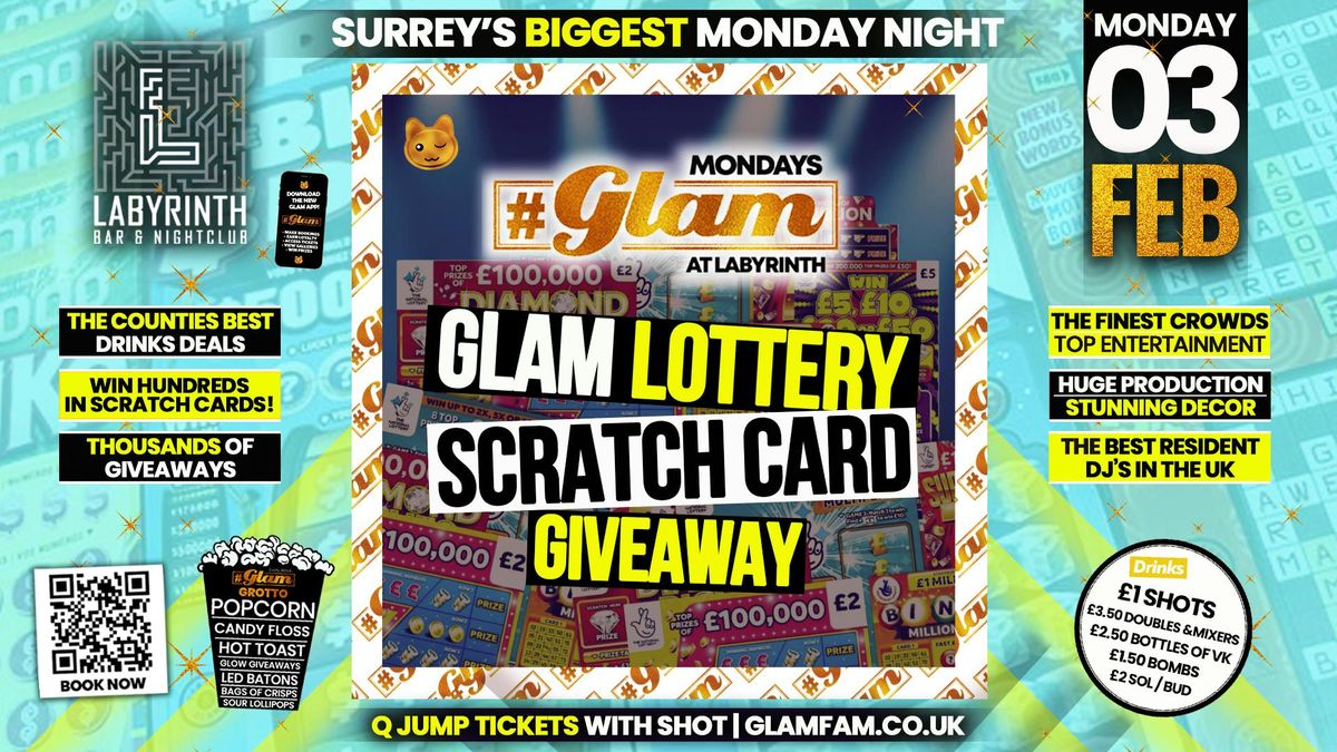 Glam - SCRATCH CARD GIVEAWAY \ud83d\udcb7 | Mondays at Labs \ud83d\ude3b