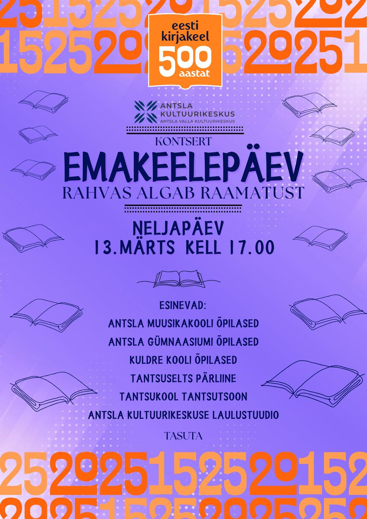 Emakeelep\u00e4eva kontsert "Rahvas algab raamatust"