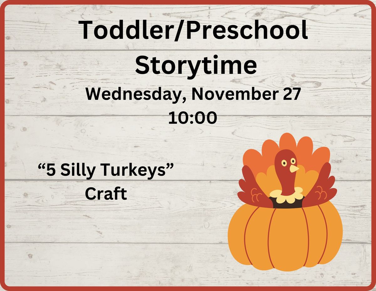 Toddler\/Preschool Story Time