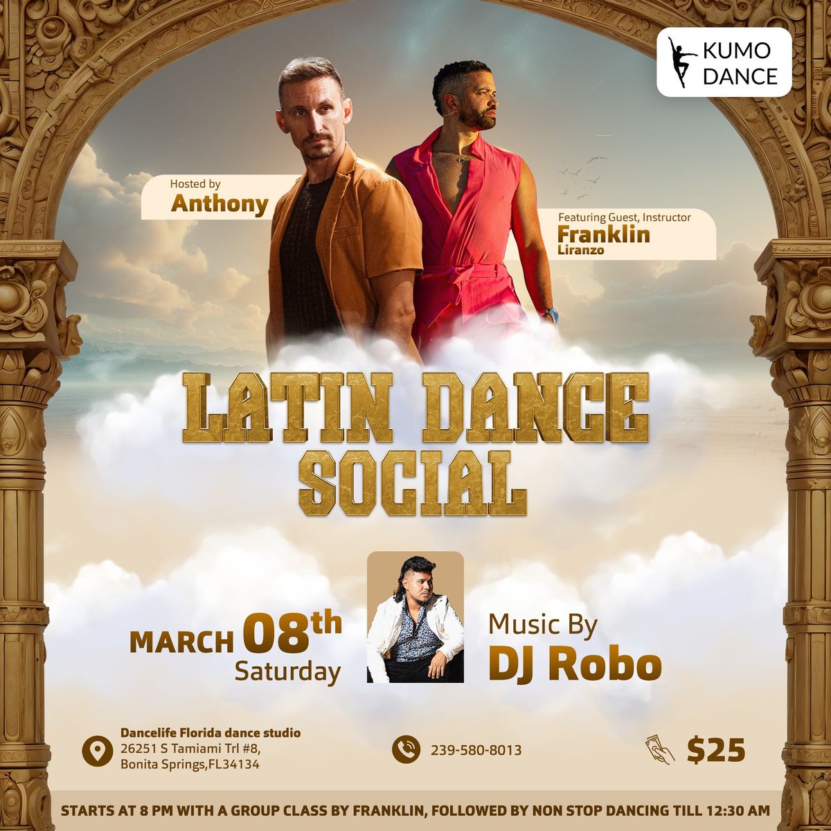 Latin dance social featuring Franklin Liranzo