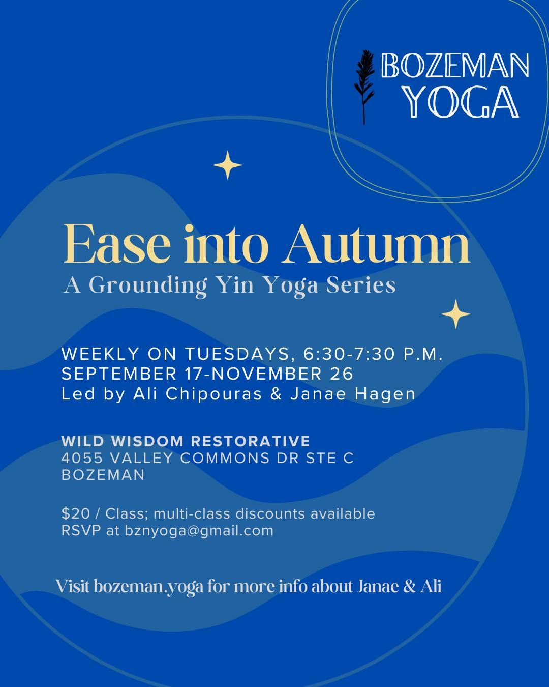 Ease into Autumn Yin Yoga Series