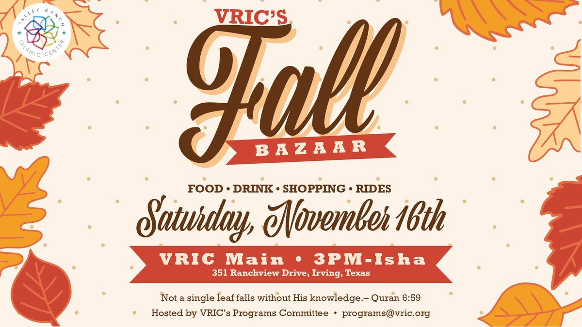 VRIC's Fall Bazaar