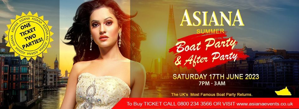 Asiana Summer Boat Party on the London Pearl With Rooftop Bar