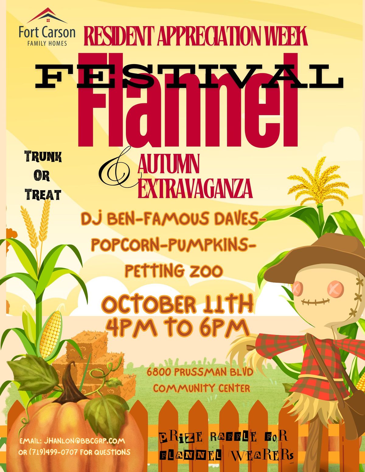 Fort Carson Family Homes Flannel Festival & Autumn Extravaganza