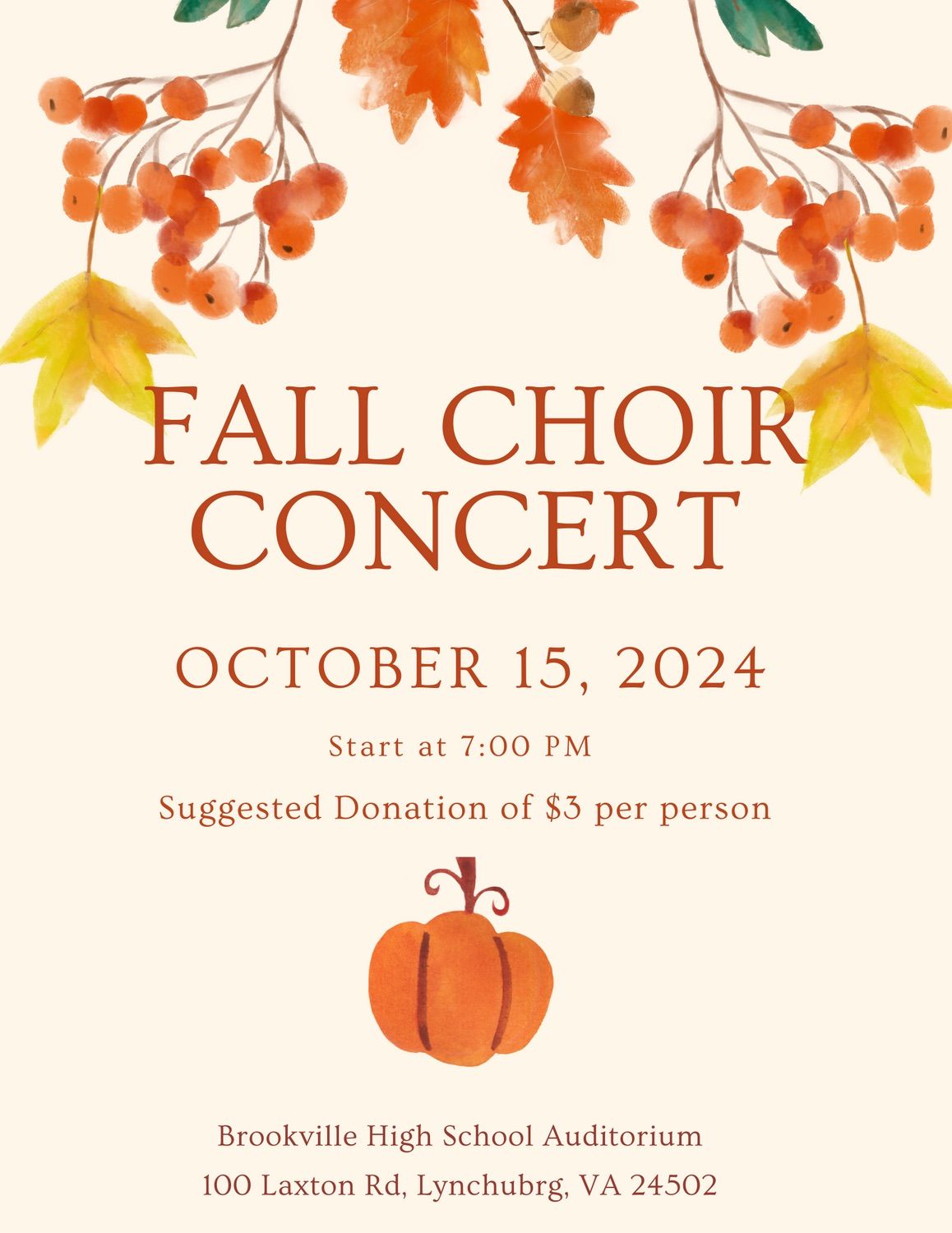 Brookville High School Fall Choir Concert