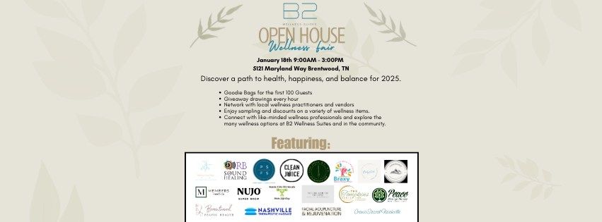 B2 Wellness Suites Open House & Wellness Fair