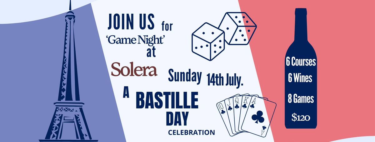 Game Night- Bastille Day, A French Celebration