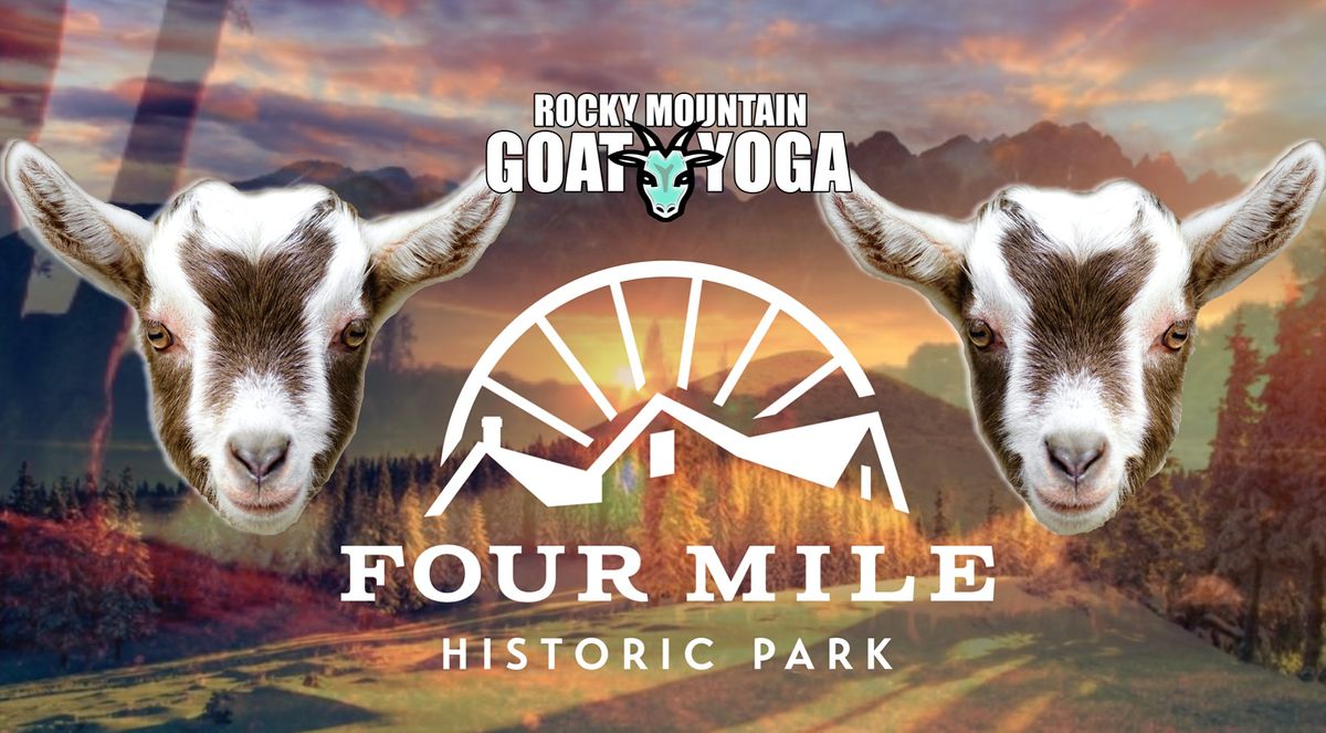 Sunset Baby Goat Yoga - July 28th (FOUR MILE HISTORIC PARK)