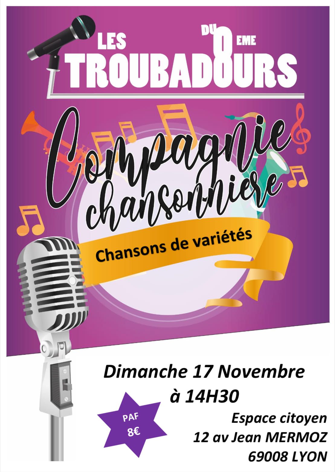 SPECTACLE CHANSONS DE VARI\u00c9T\u00c9S 