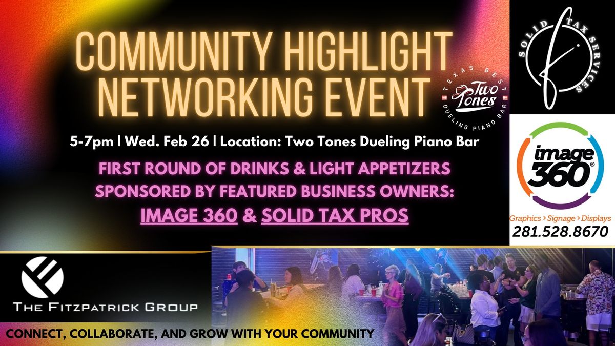 Community Highlight Networking HH! (1 Drink Tkt + Light Appetizers!)