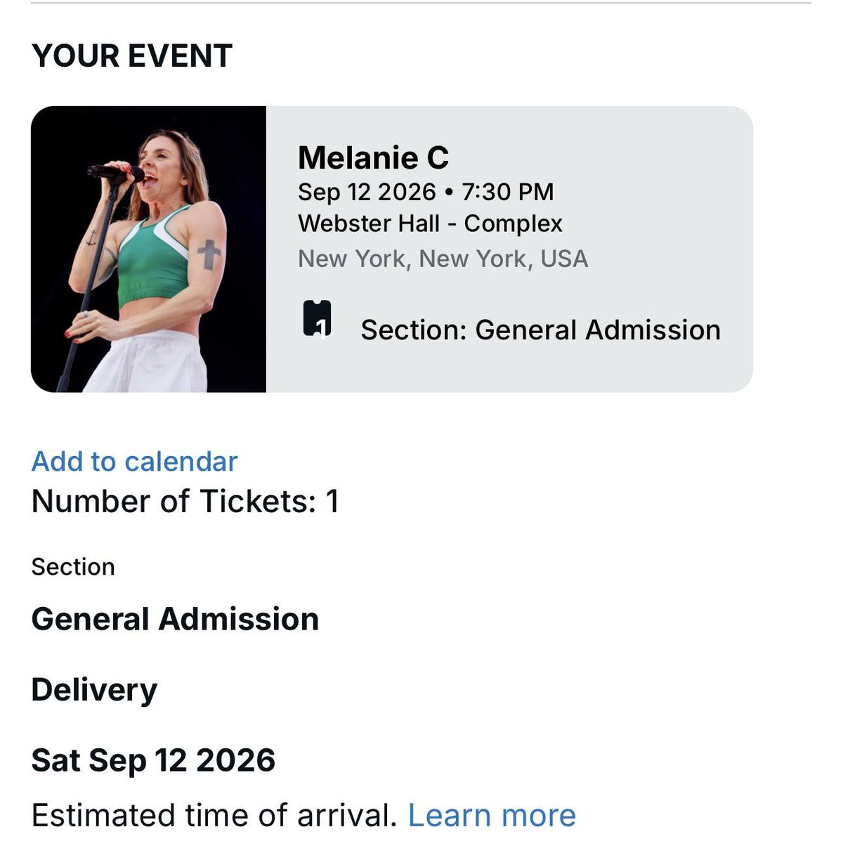 Melanie C at Concord Music Hall