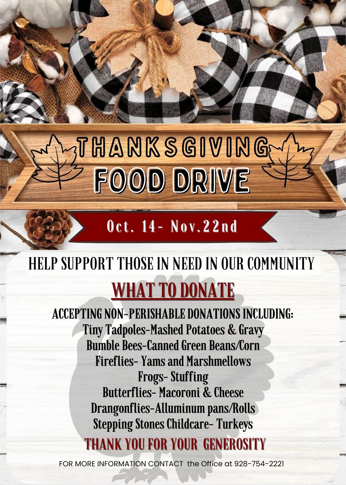 Thanksgiving Food Drive-Delivery