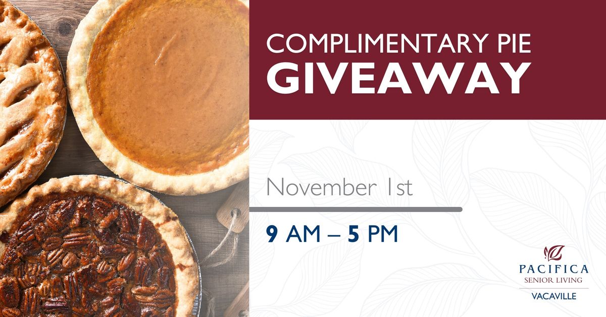 Complimentary Pie Giveaway 