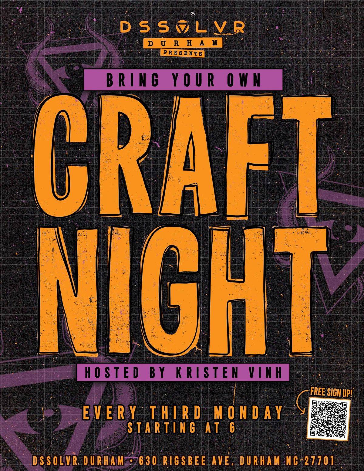 BYO Craft Night at Dssolvr Durham