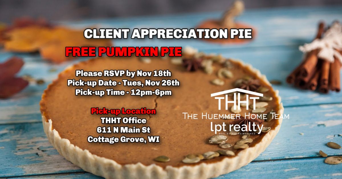 Free Pumpkin Pie Client Appreciate Event