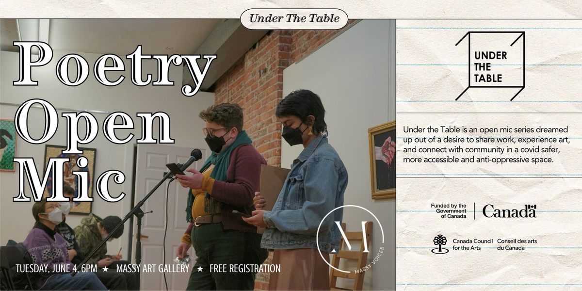 Under the Table: Poetry Open Mic