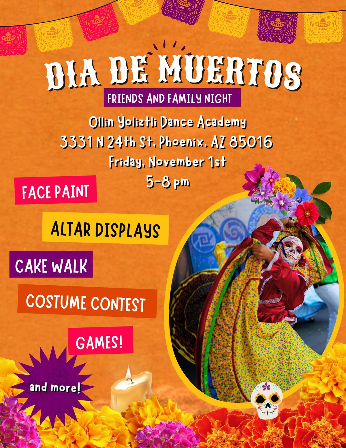 D\u00eda de los muertos family event 