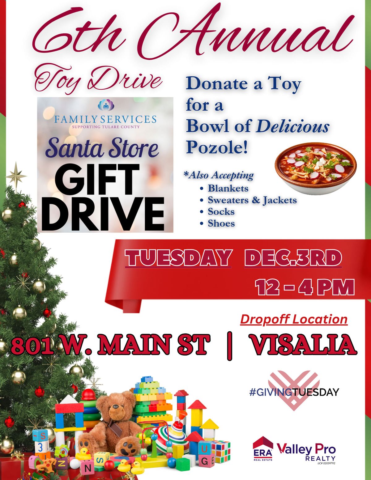 6th Annual Toy Drive - ERA Valley Pro Realty