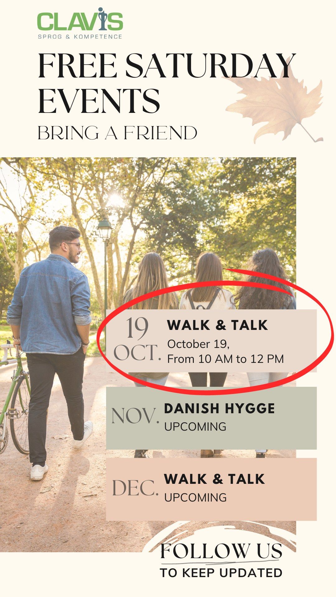 WALK & TALK - FREE SATURDAY EVENT 