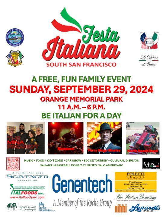 The Mina Project Sept 29! Festa Italiana So San Francisco! 