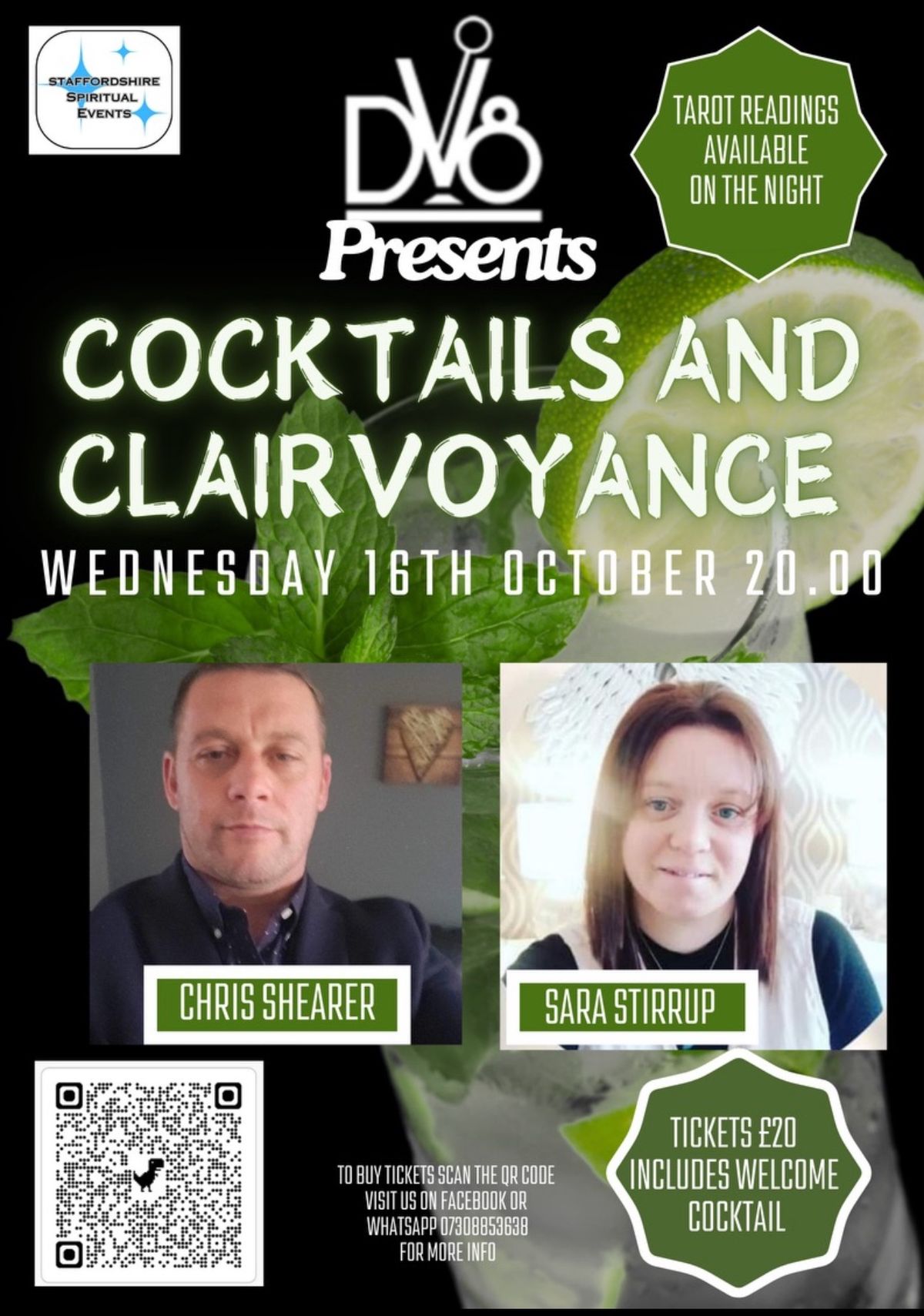 DV8 Congleton present Cocktails & Clairvoyance with Sara & Chris