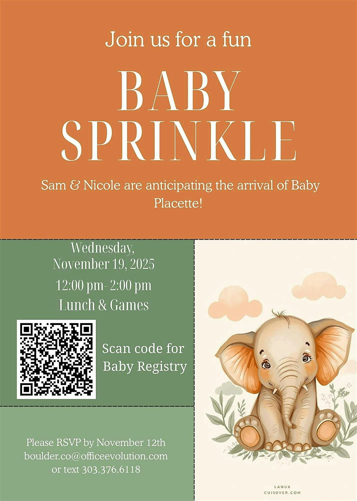 Baby Sprinkle for Sam and Nicole