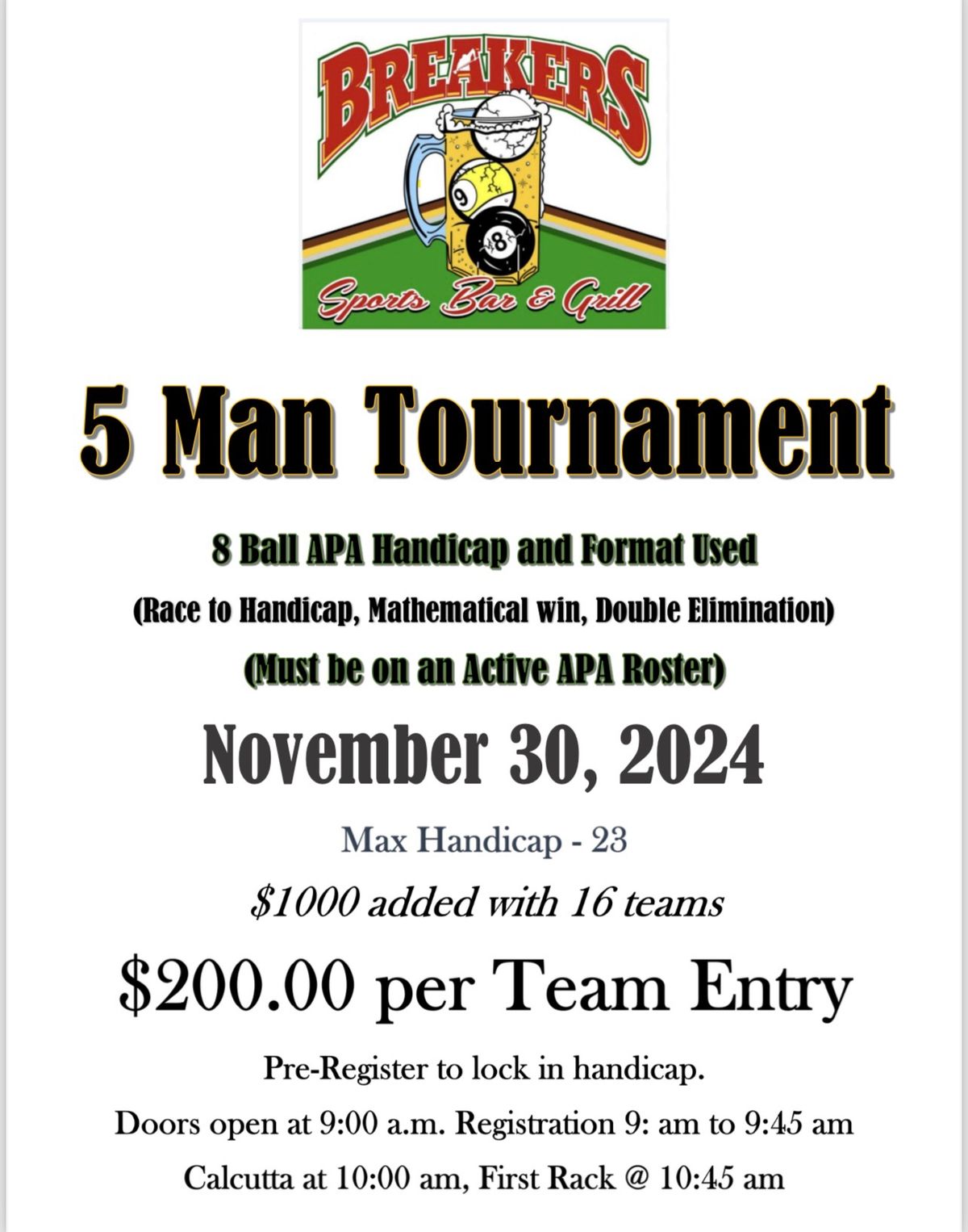 5 Man Tournament 