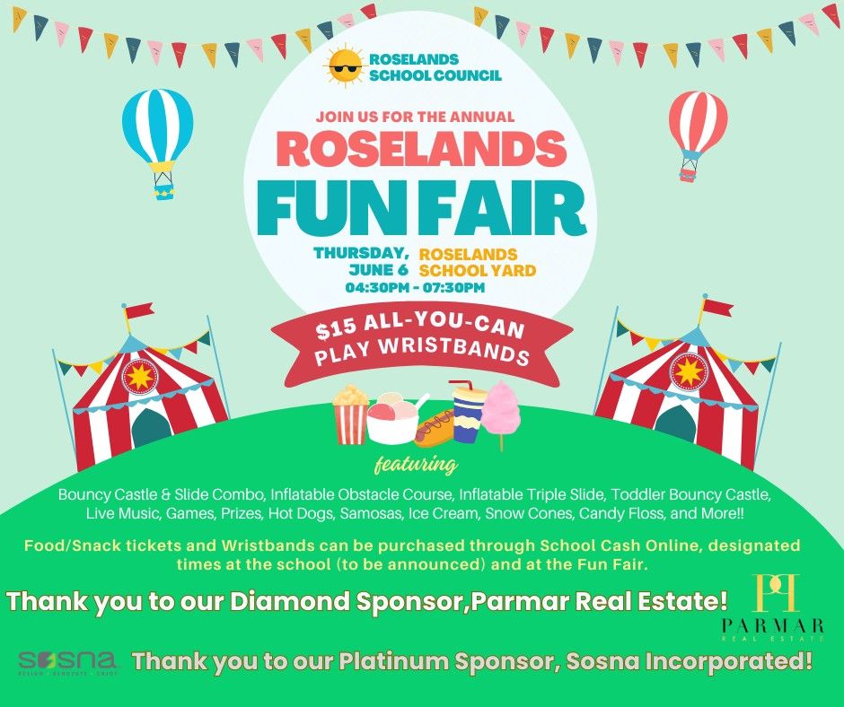 Roselands Annual Fun Fair! \ud83c\udfaa  