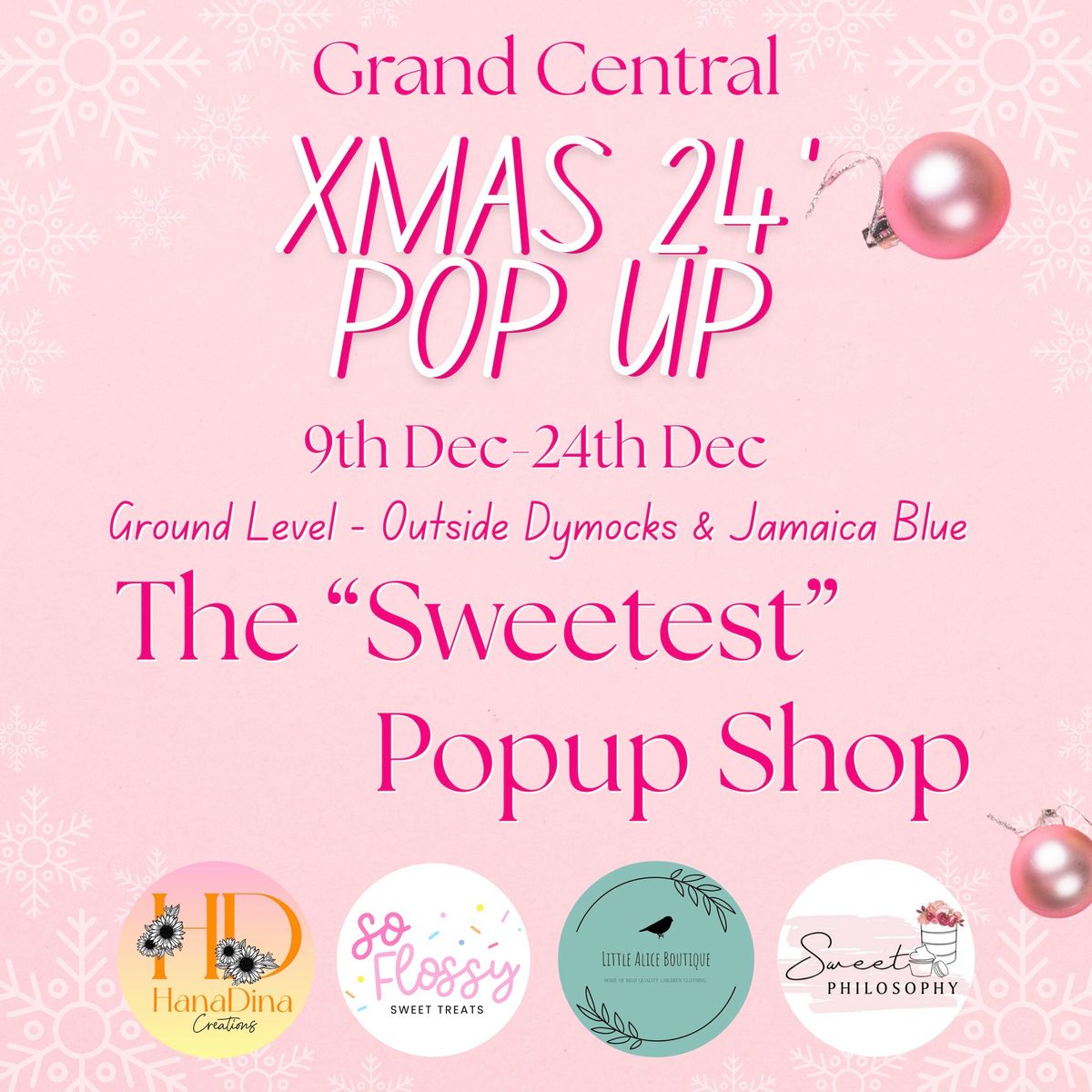 The Sweetest Pop Up Shop - So Flossy & HanaDina Xmas 24\u2019 Pop Up