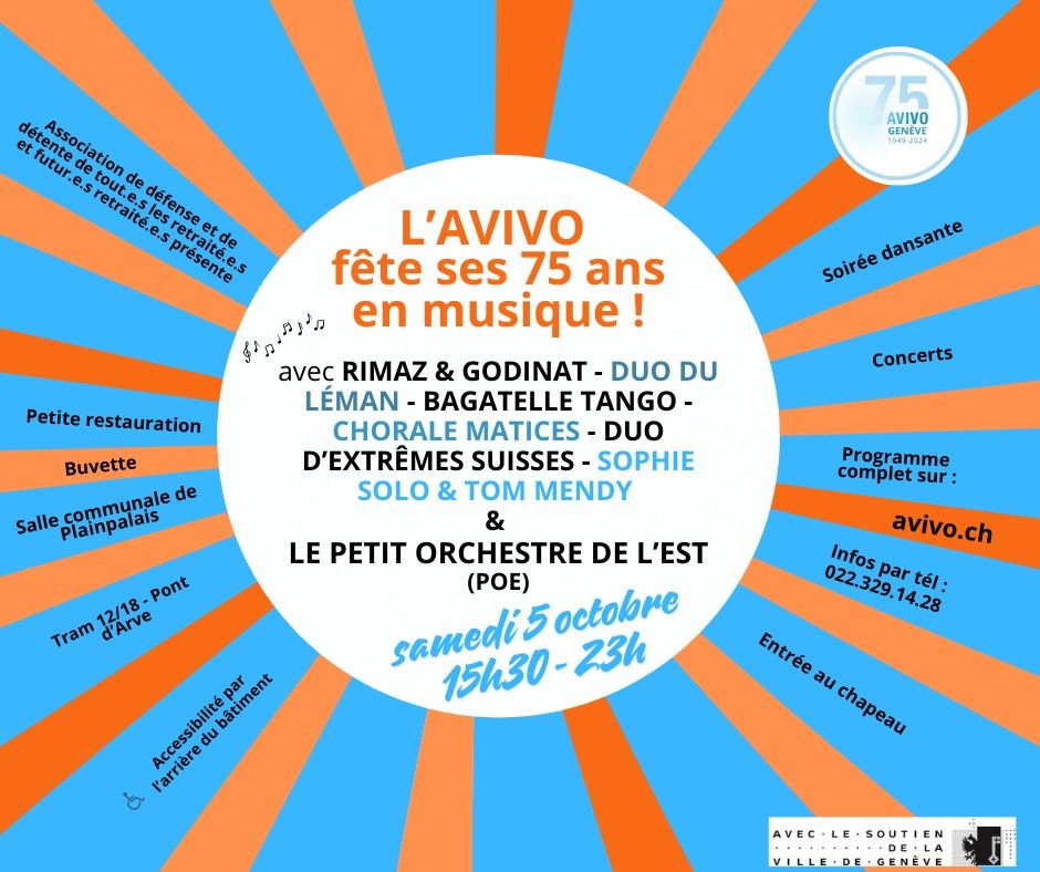 L' AVIVO f\u00eate ses 75ans en Musique !