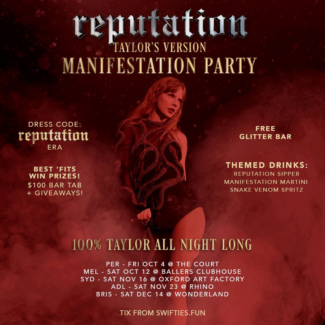 Reputation TV Manifestation Party - Taylor Swift Night Brisbane