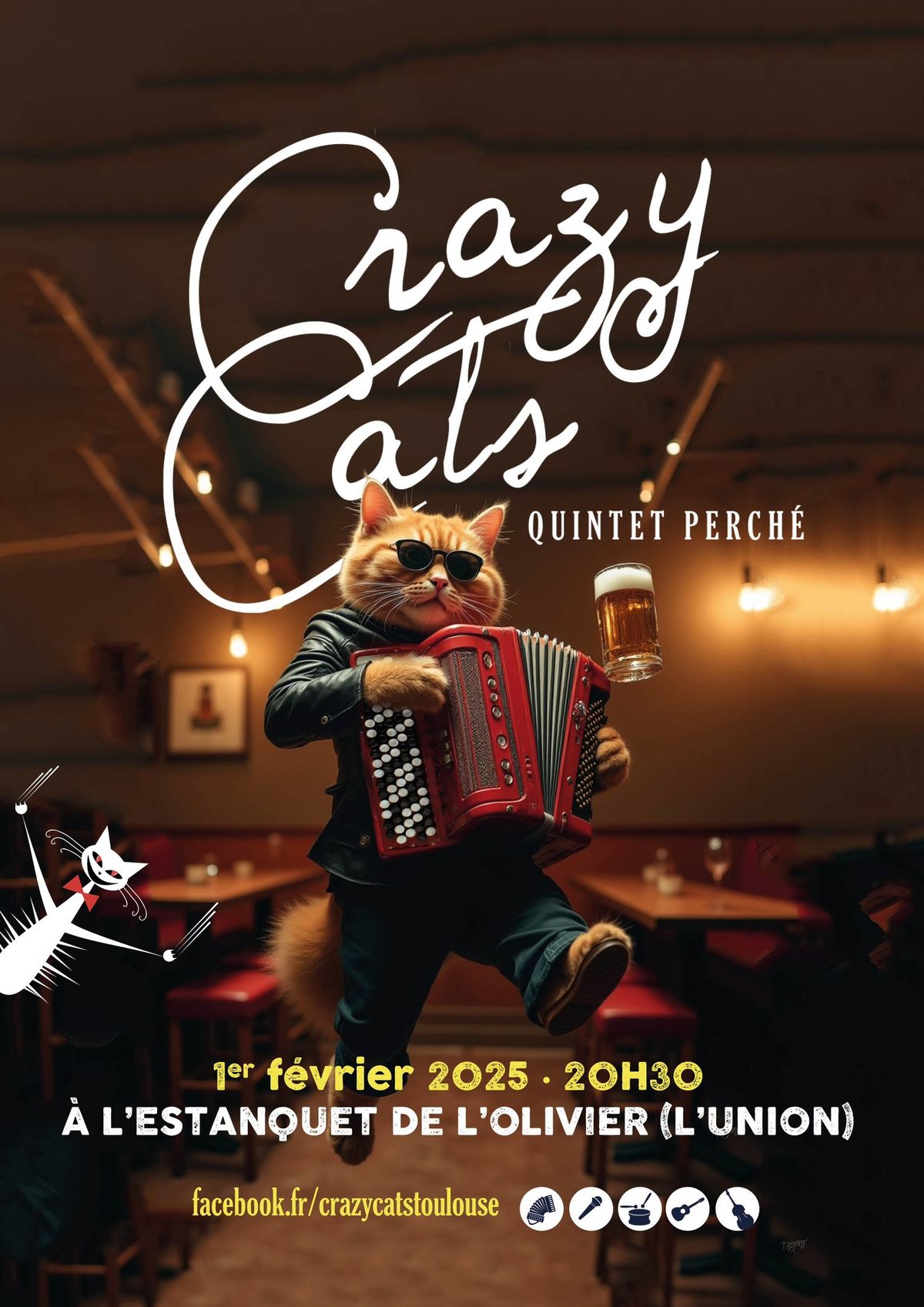 \ud83c\udfb6 Concert Des Crazy Cats \u00c0 L\u2019Estanquet De L\u2019Olivier ! \ud83c\udfb6