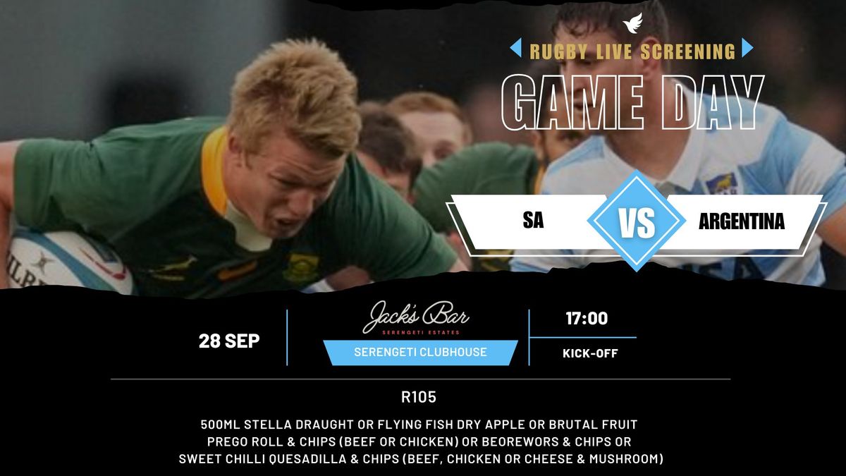 Rugby - SA vs Argentina