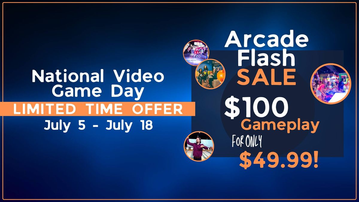 National Video Game Day Arcade Flash Sale @ Horsetooth Lanes